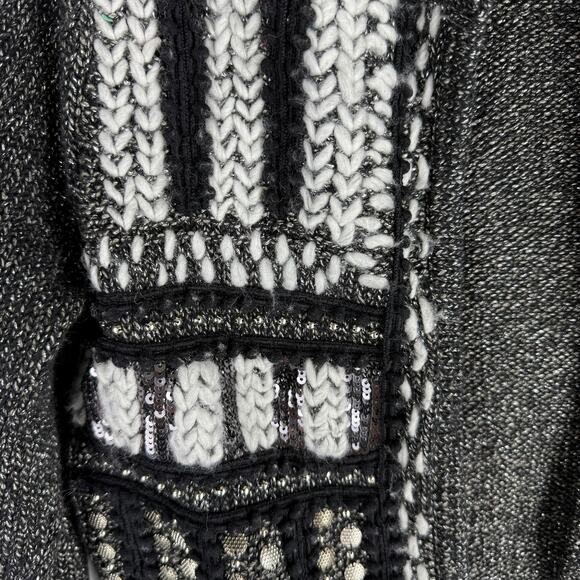 Chicos Embellished Open Cardigan Sweater Cotton Long Sleeve Size XS - Picture 4 of 6